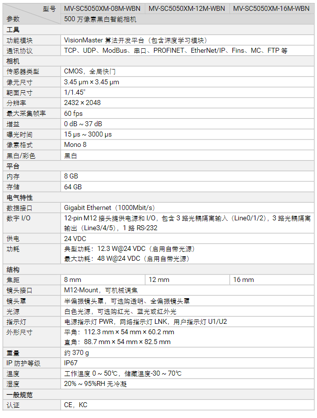 海康MV-SC5050XM-08M/12M/16M 500萬像素黑白智能相機參數(shù).png