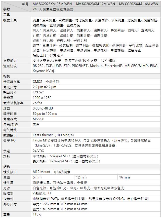 海康MV-SC2023XM-05M/12M/16M 240萬像素黑白視覺傳感器參數.png